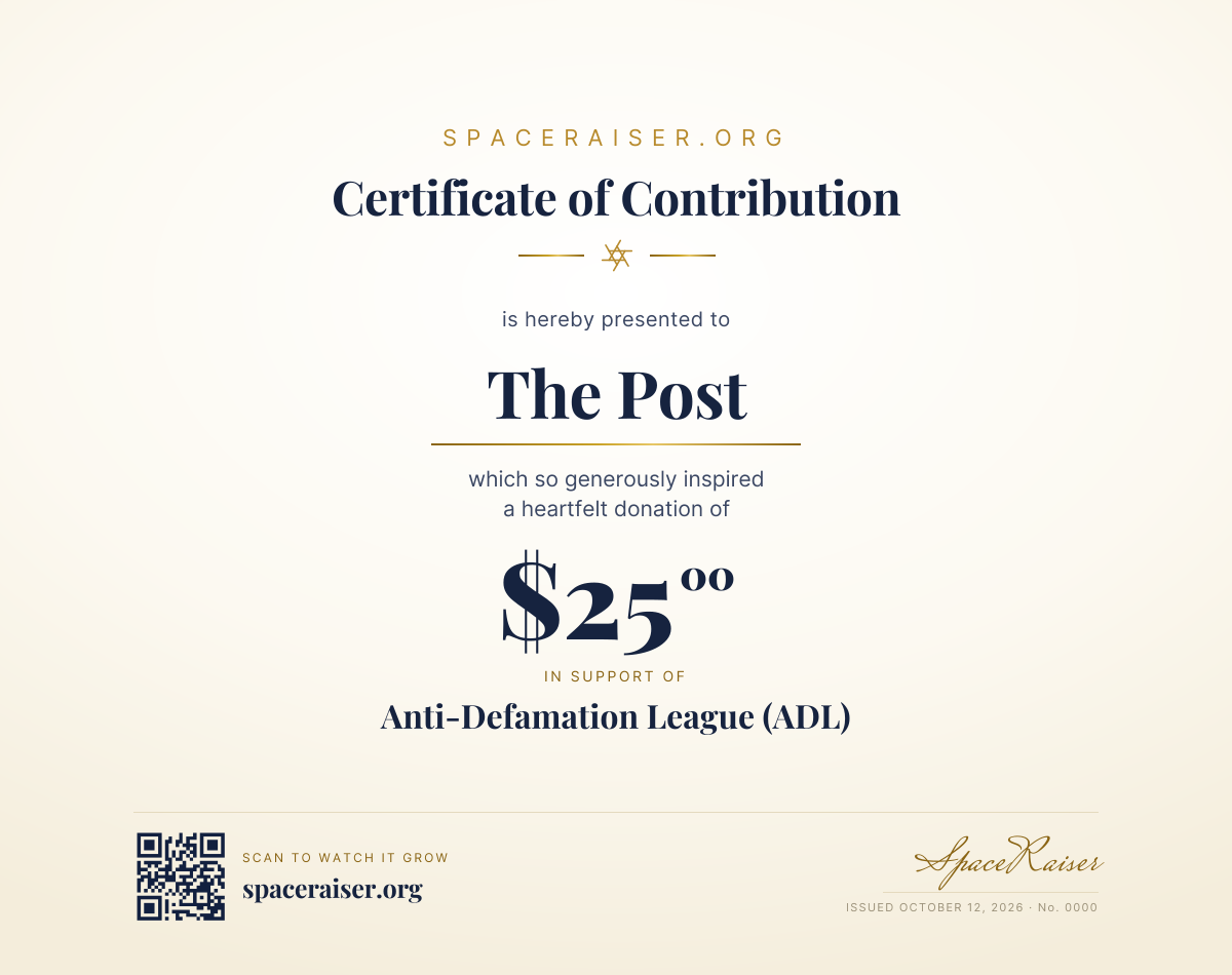 Sample Certificate of Contribution